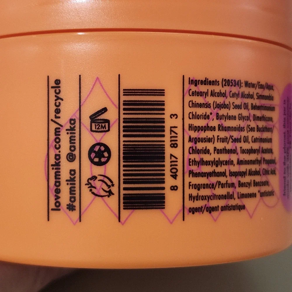 Lot of 2 AMIKA Soulfood Nourishing Hair Mask Full Size‎ All Hair Types